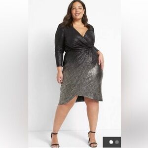 Slightly used, worn once, beautiful deep purple with gold ombre dress.